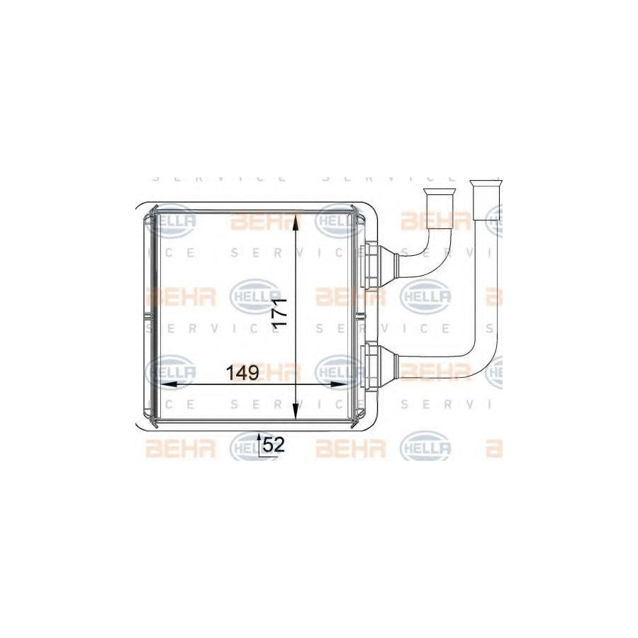 Hella 8FH 351 333-061 Heater Matrix