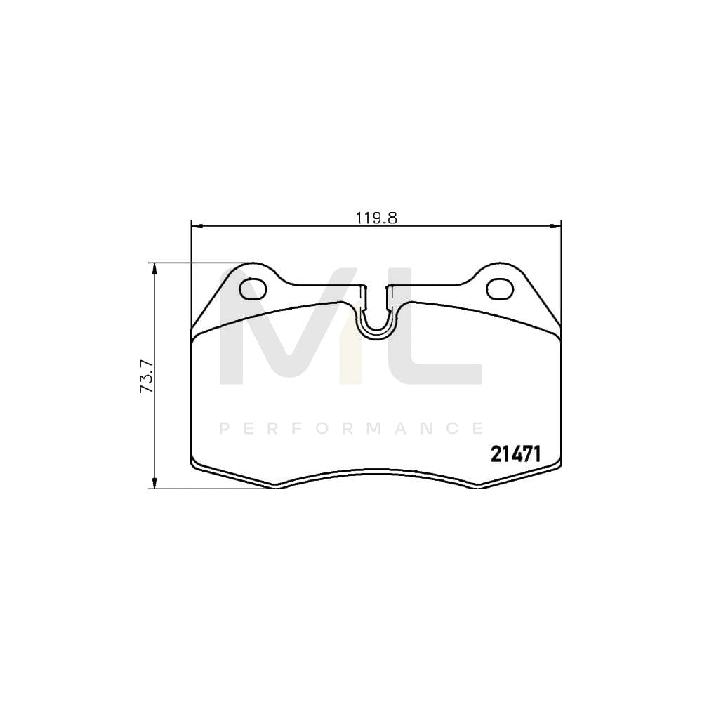 Hella 8DB 355 018-211 Brake Pad Set Prepared For Wear Indicator | ML Performance Car Parts