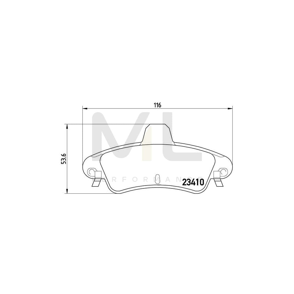 Brembo P 24 070 Brake Pad Set Excl. Wear Warning Contact | ML Performance Car Parts