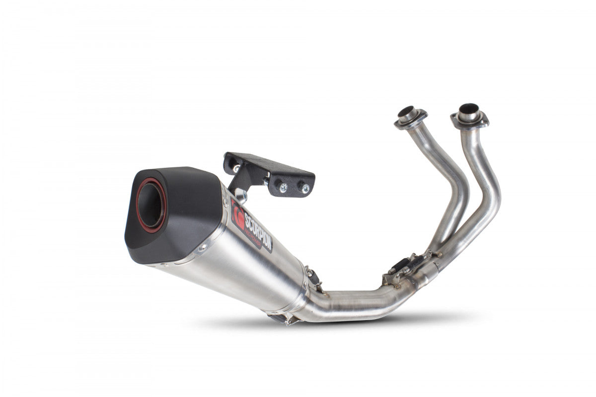 Scorpion RKA110SYSSEO Kawasaki Versys 650 Serket Taper Full System - Brushed Stainless Steel Sleeve | ML Performance UK UK