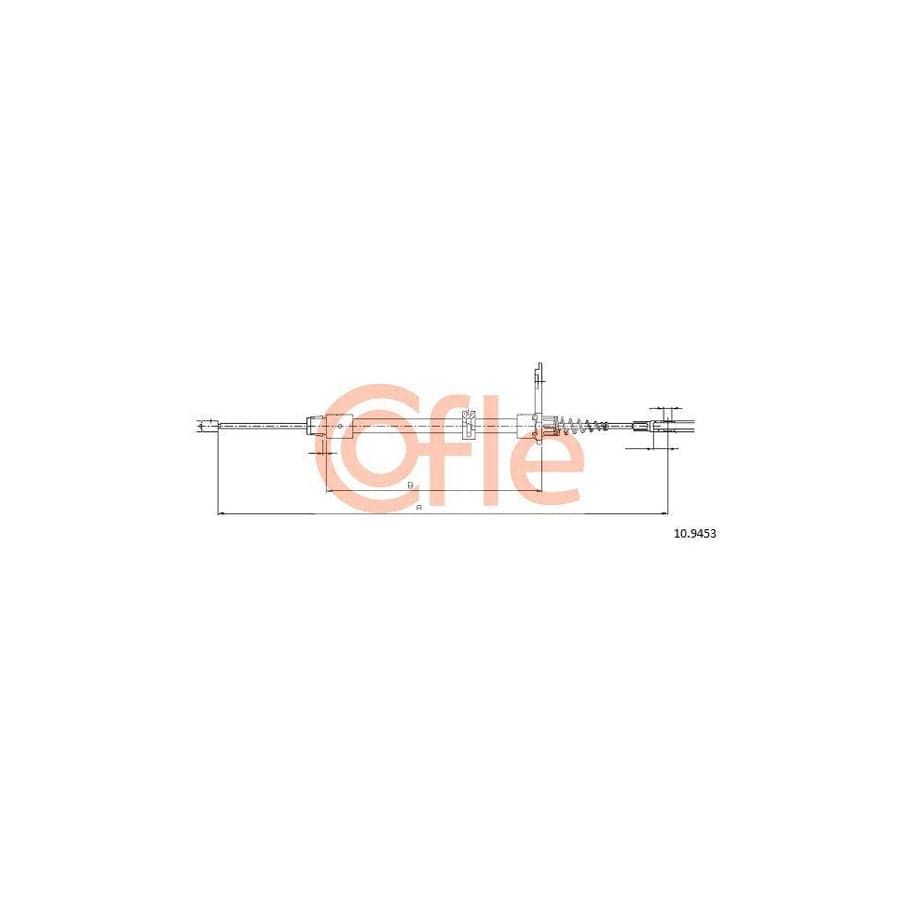 Cofle 10.9453 Hand Brake Cable Suitable For Mercedes-Benz Slk (R171)