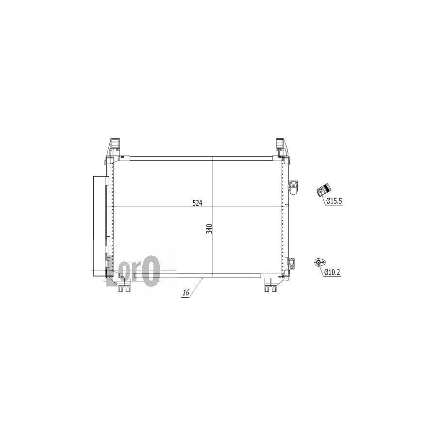 Abakus 0510160033 Air Conditioning Condenser For Toyota Yaris Ii Hatchback (Xp9) | ML Performance UK