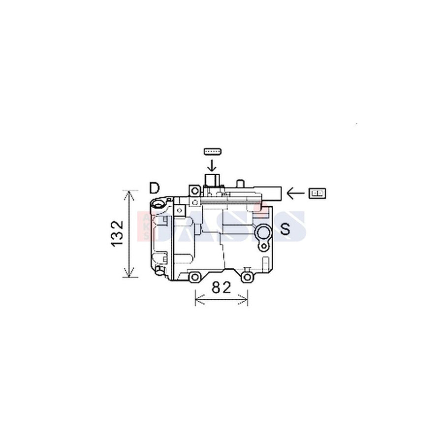 AKS Dasis 852872N Compressor, Air Conditioning | ML Performance UK