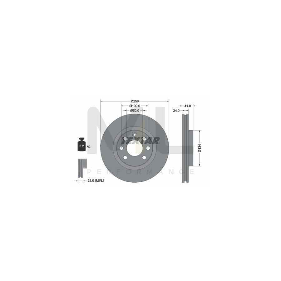 TEXTAR 92039200 Brake Disc Externally Vented, without wheel hub, without wheel studs | ML Performance Car Parts