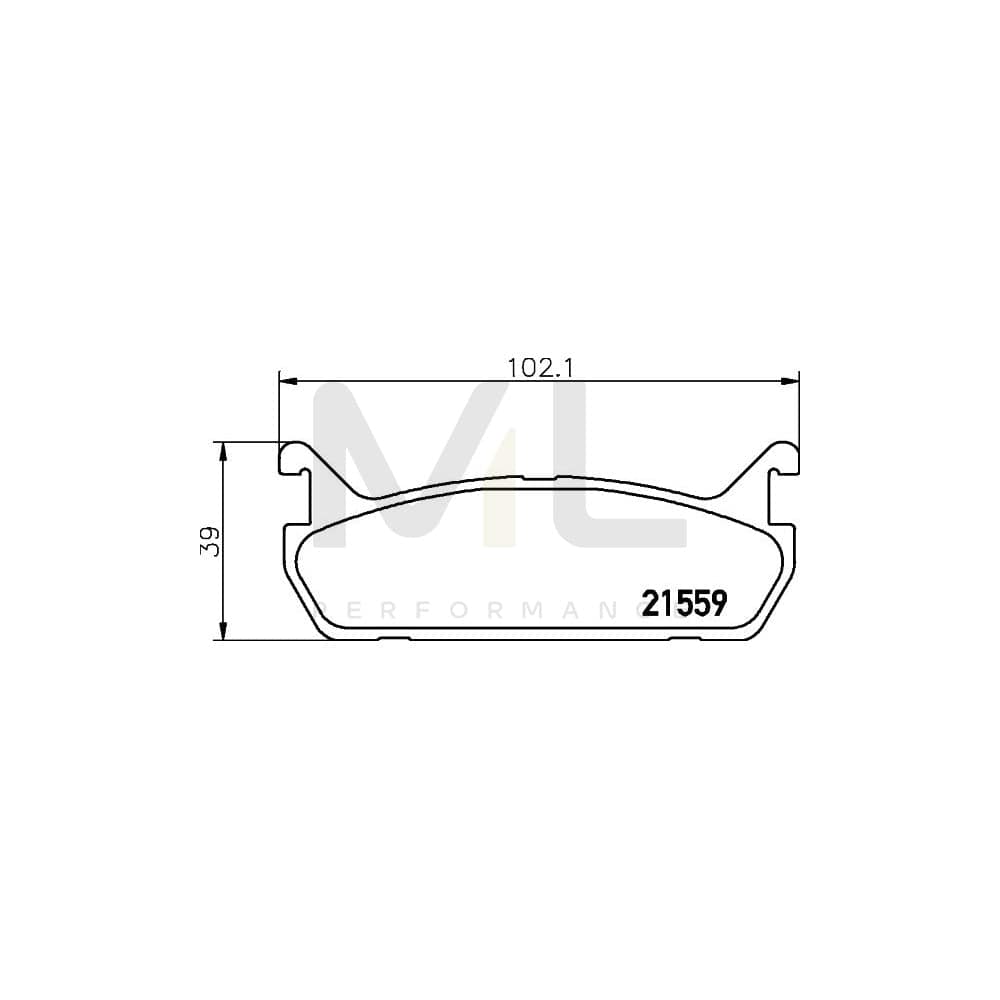 Hella 8DB 355 016-601 Brake Pad Set Not Prepared For Wear Indicator | ML Performance Car Parts