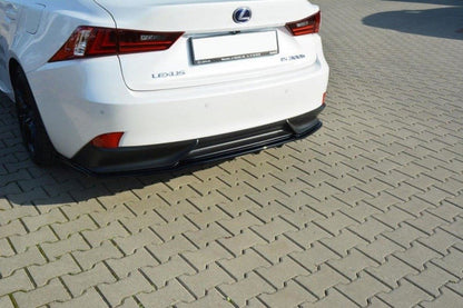 Maxton Design Lexus IS MK3 H Central Rear Splitter (with vertical bars)