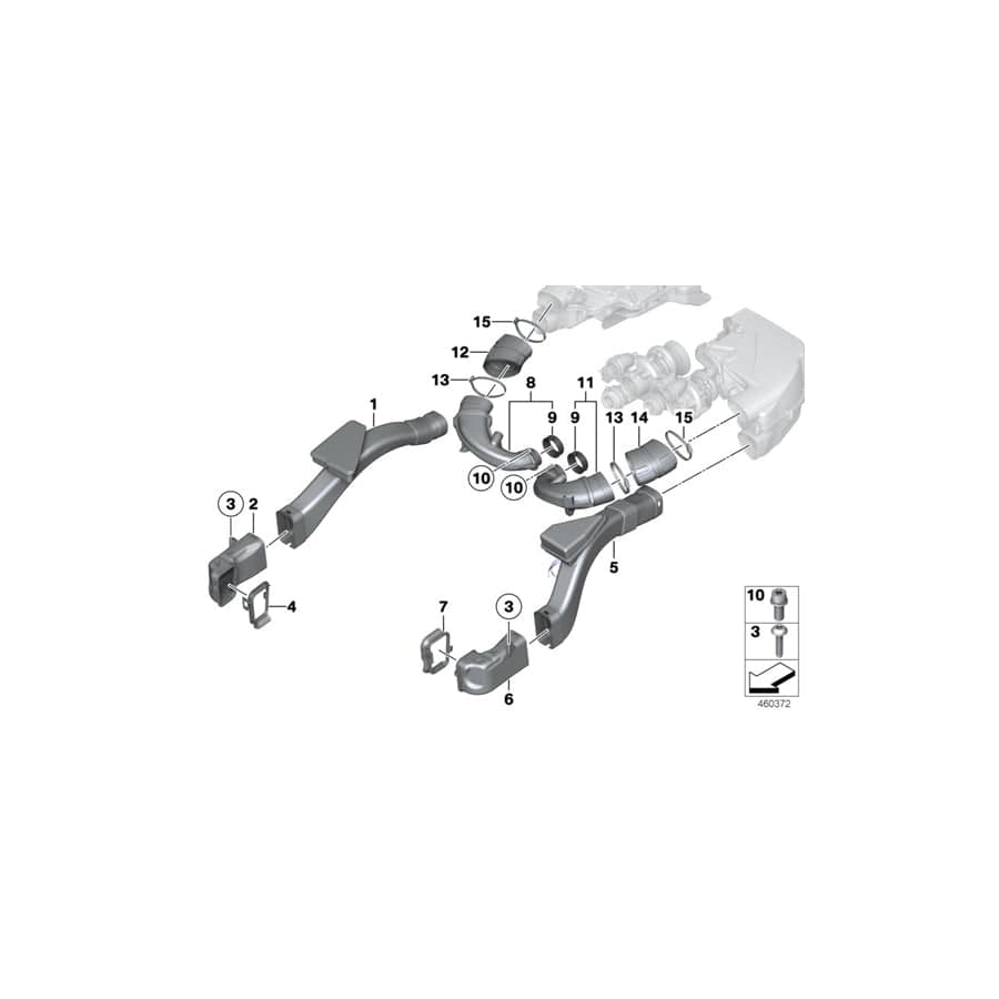 Genuine BMW 13717989302 F06 Air Channel 45143 (Inc. ALPINA B6) | ML Performance UK Car Parts