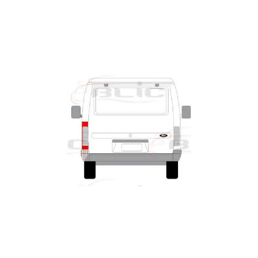 Blic 6503-06-2515673P Rear Panel For Ford Transit