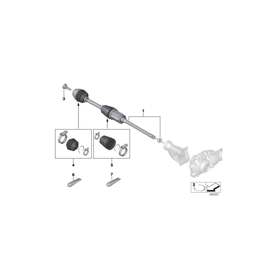 Genuine BMW 31608687782 G01 Output Shaft Front Right (Inc. X3) | ML Performance UK Car Parts