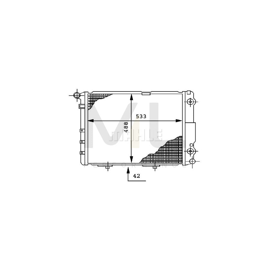 MAHLE ORIGINAL CR 293 000P Engine radiator suitable for MERCEDES-BENZ E-Class Brazed cooling fins, Automatic Transmission, Manual Transmission | ML Performance Car Parts