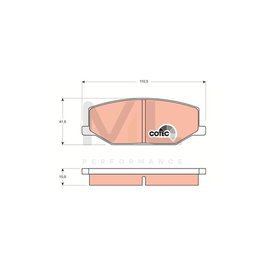 TRW Cotec Gdb383 Brake Pad Set Not Prepared For Wear Indicator | ML Performance Car Parts