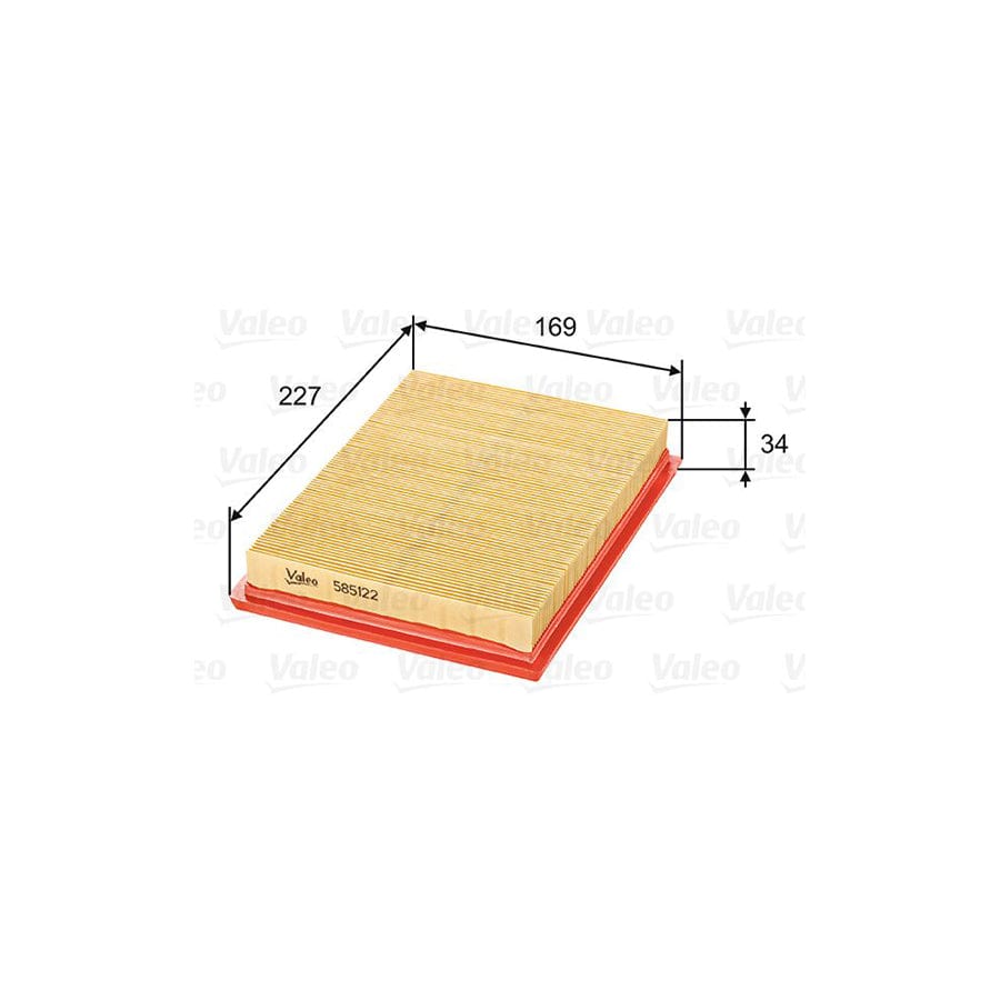 VALEO 585122 Air Filter | ML Performance UK Car Parts