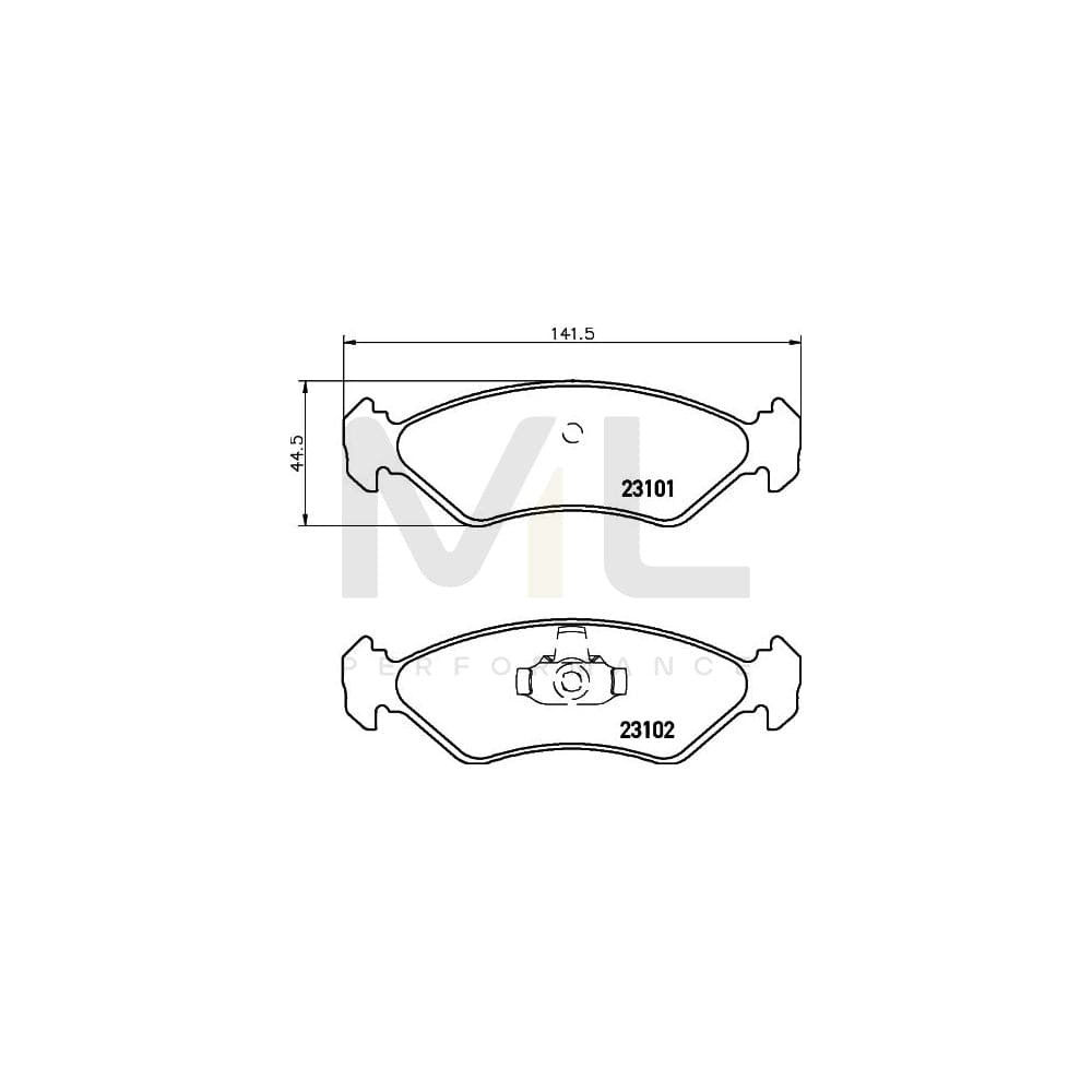 Hella 8DB 355 008-051 Brake Pad Set Not Prepared For Wear Indicator | ML Performance Car Parts