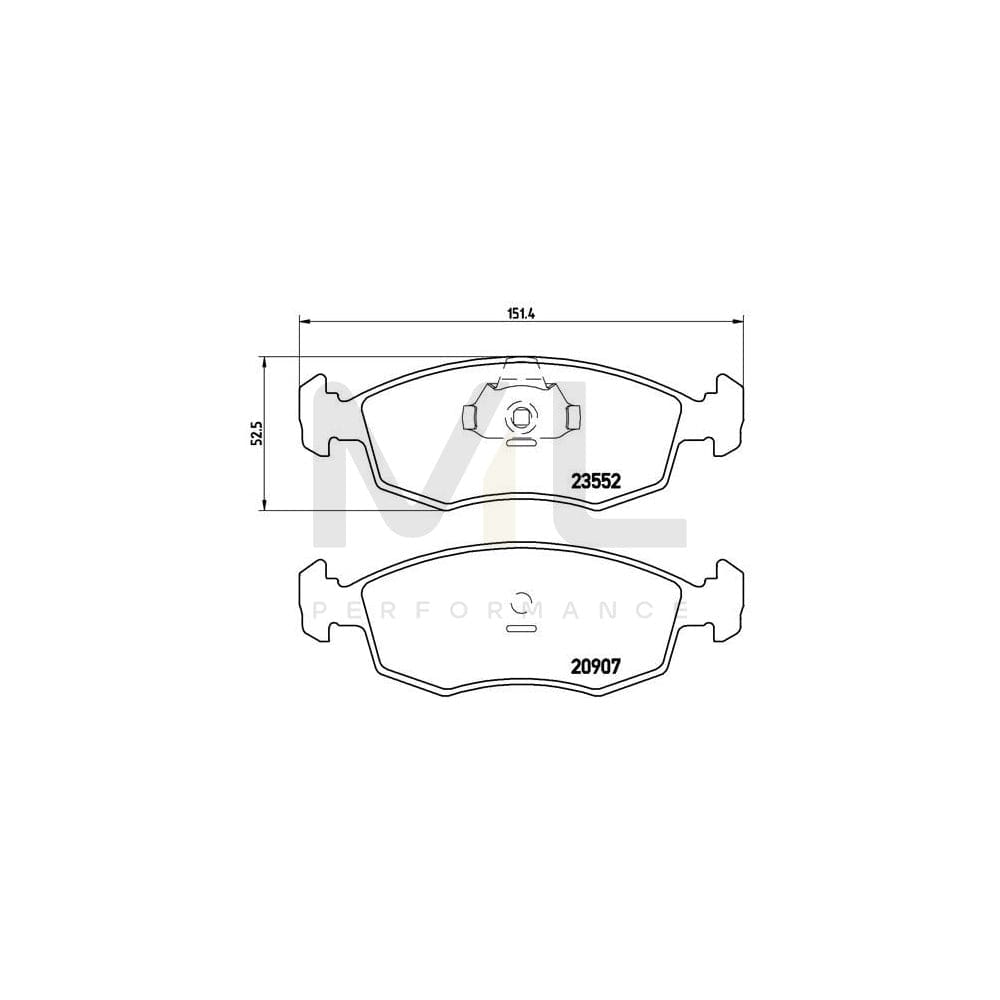 Brembo P 23 079 Brake Pad Set Excl. Wear Warning Contact | ML Performance Car Parts