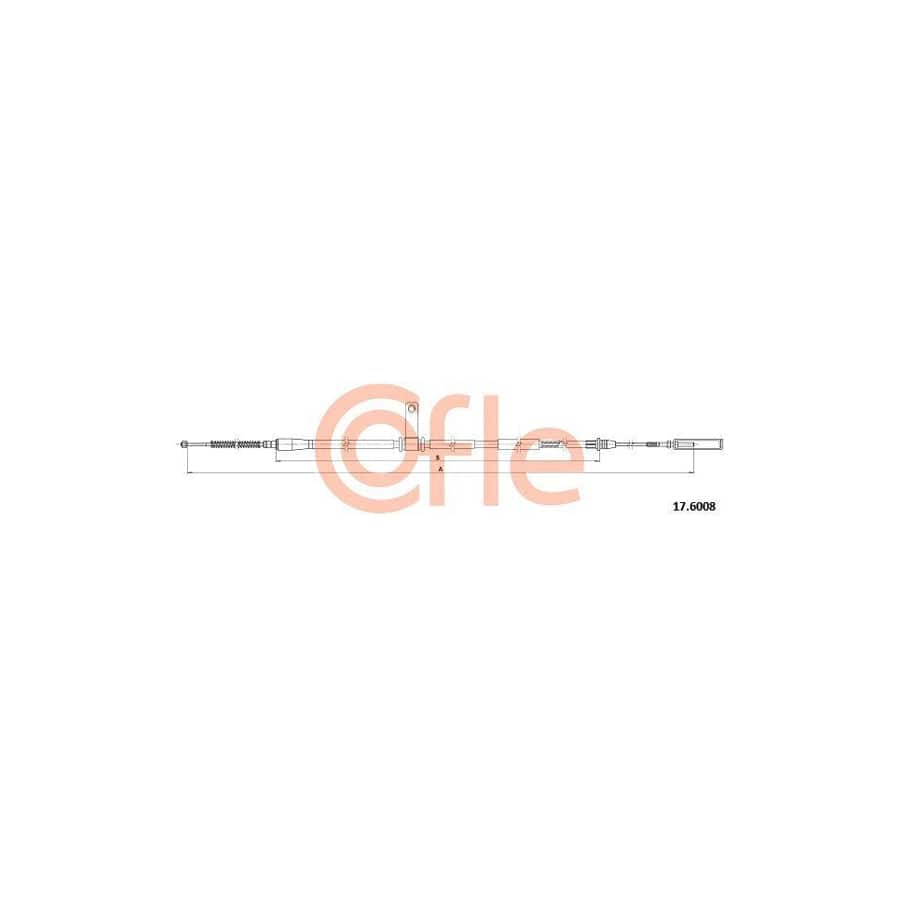 Cofle 17.6008 Hand Brake Cable For Kia Sedona I (Gq)