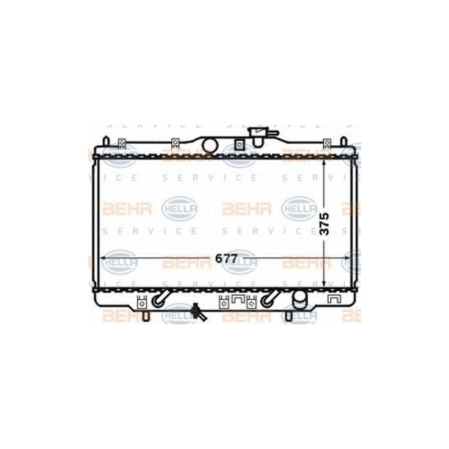 Hella 8MK 376 768-251 Engine Radiator For Honda Accord VI Coupe (CG)