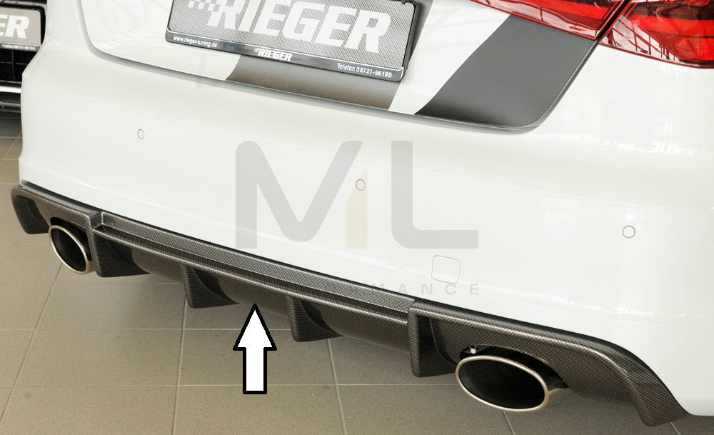 Rieger 00099357 Audi 8V Rear Diffuser (A3 & S3) 1 | ML Performance UK Car Parts