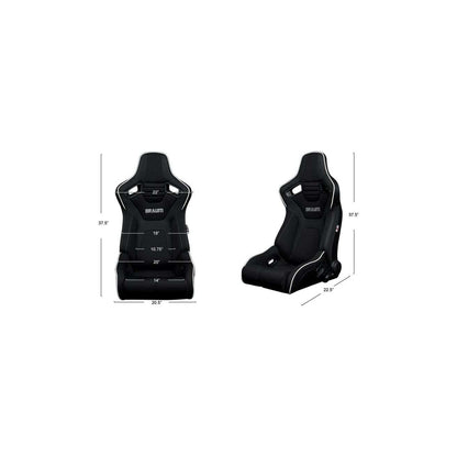 BRAUM Elite-R Series Sport Reclinable Seats (Blue Cloth Black Trim) – Priced Per Pair | ML Performance UK Car Parts