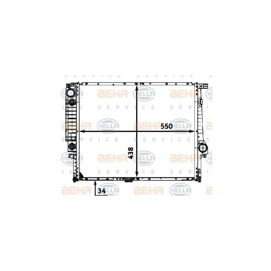 Hella 8MK 376 713-251 Engine Radiator For BMW 3 Series
