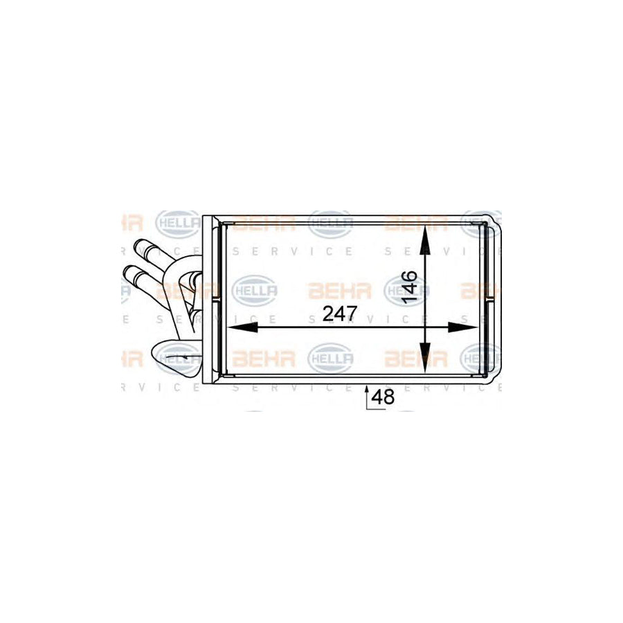 Hella 8FH 351 333-041 Heater Matrix