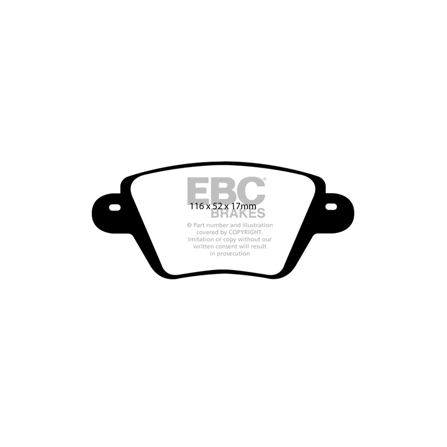 EBC PDKR757 Renault Kangoo Ultimax Rear Brake Pad & Plain Disc Kit 2 | ML Performance UK Car Parts