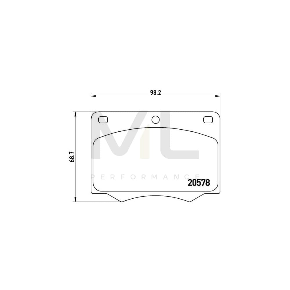 Brembo P 24 005 Brake Pad Set Excl. Wear Warning Contact | ML Performance Car Parts