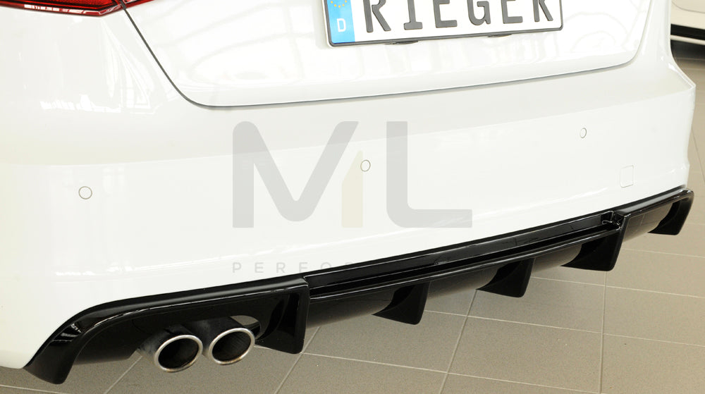 Rieger 00088141 Audi 8V A3 Rear Diffuser 2 | ML Performance UK Car Parts