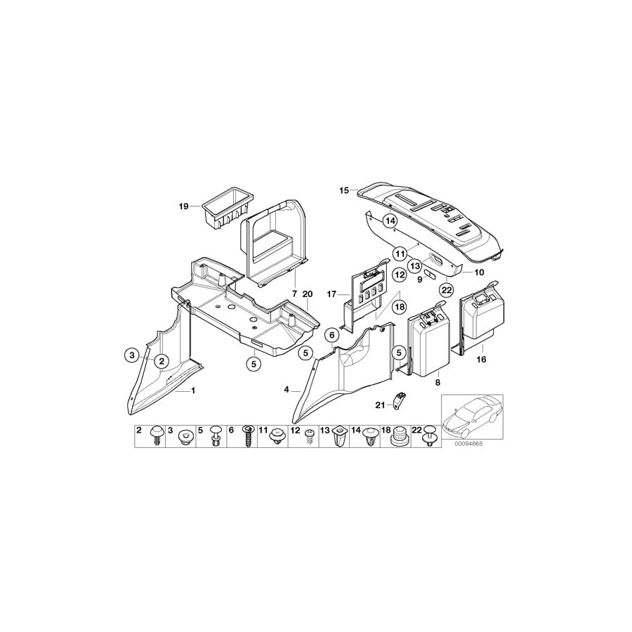 Genuine BMW 51472497192 E39 Trunk Subwoofer Trim Panel GRAPHIT (Inc. M5) | ML Performance UK Car Parts