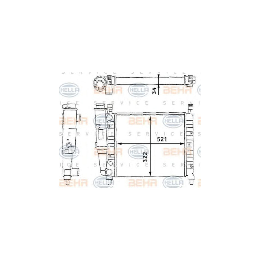 Hella 8MK 376 713-391 Engine Radiator