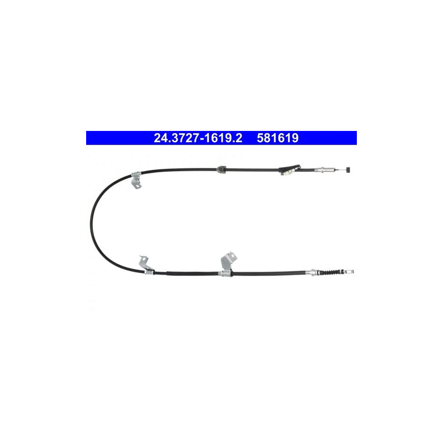 ATE 24.3727-1619.2 Hand Brake Cable For Honda Civic Viii Hatchback (Fn, Fk)