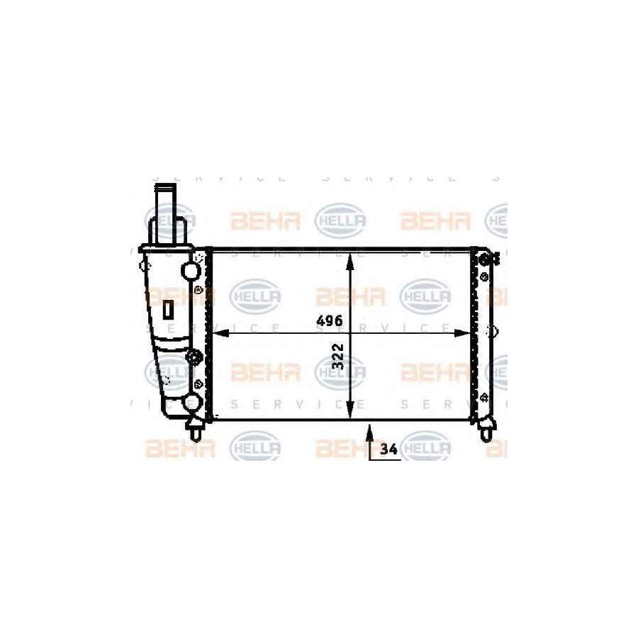 Hella 8MK 376 713-381 Engine Radiator