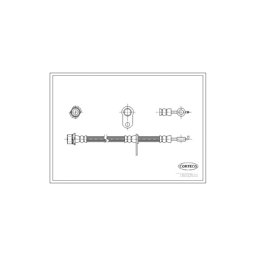 Corteco 19033522 Brake Hose For Toyota Avensis Verso (M2) | ML Performance UK