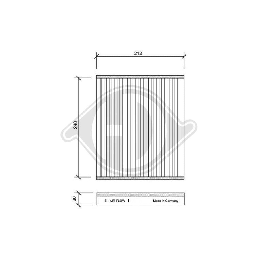 DIEDERICHS DCI0087 Pollen Filter For Opel Meriva A (X03) | ML Performance UK Car Parts