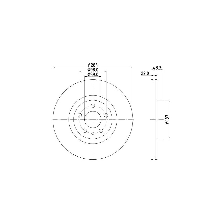 Hella 8MP 376 800-114 Water Pump