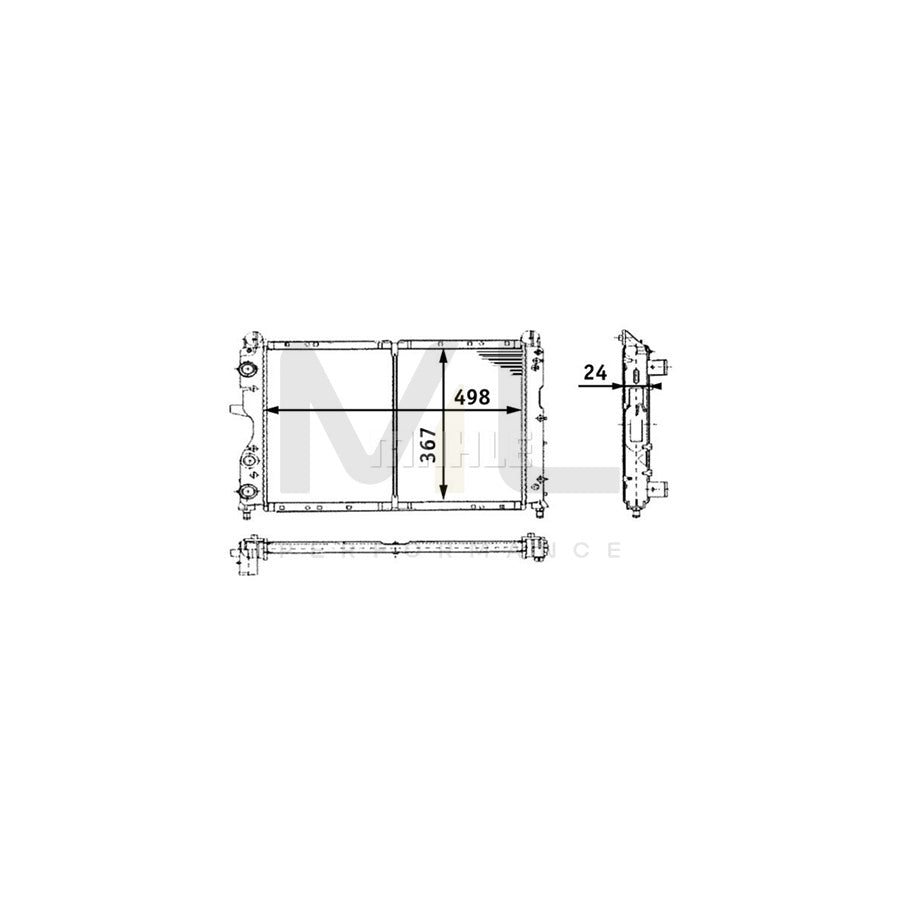 MAHLE ORIGINAL CR 450 000S Engine radiator Mechanically jointed cooling fins, Manual Transmission | ML Performance Car Parts