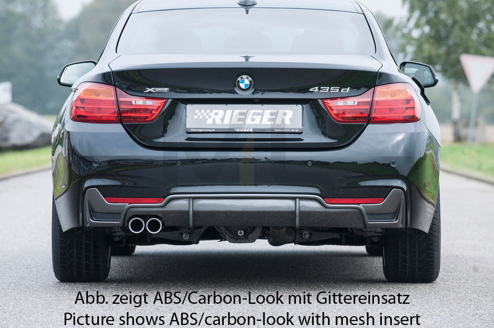 Rieger 00053477 BMW 4 Series F32 F33 F36 Rear Diffuser 7 | ML Performance UK Car Parts