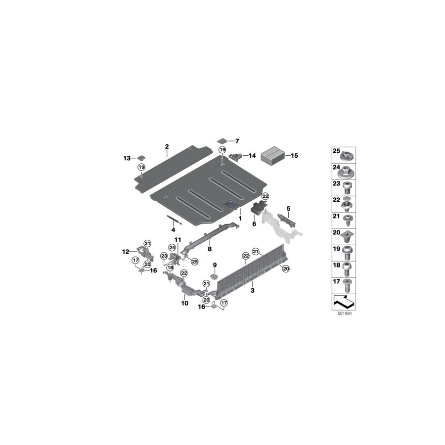 Genuine BMW 51477438240 G05 Support Side Member E-Roller Blind Cover RECHTS (Inc. X5 30iX, X5 M50iX & X5 40i) | ML Performance UK