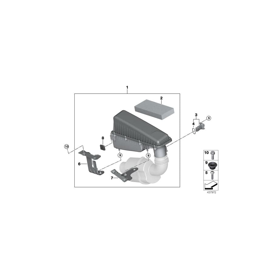 Genuine BMW 13718626744 F15 F16 Bracket Right (Inc. X5) | ML Performance UK Car Parts