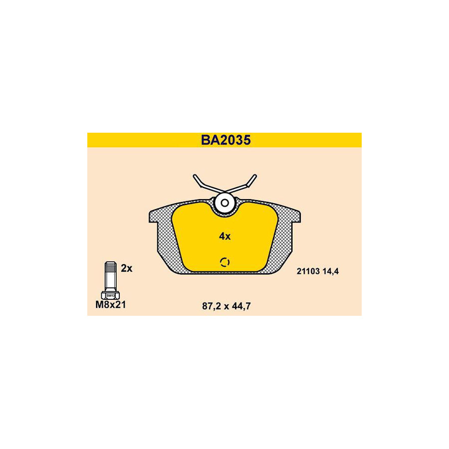 Barum BA2035 Brake Pad Set