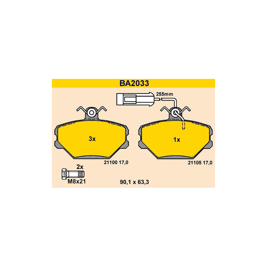 Barum BA2033 Brake Pad Set