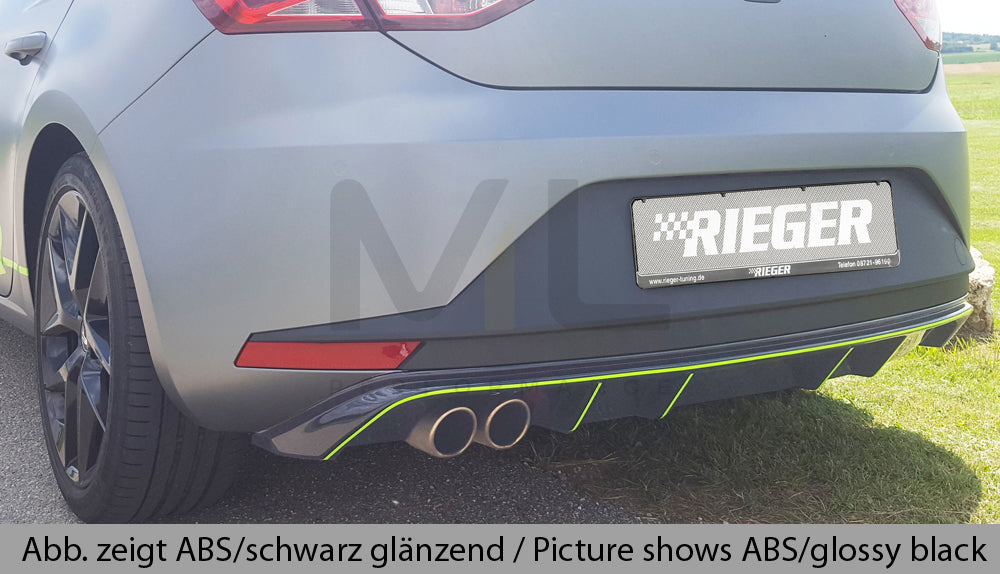 Rieger 00099183 SEAT 5F Leon FR Rear Diffuser 3 | ML Performance UK Car Parts