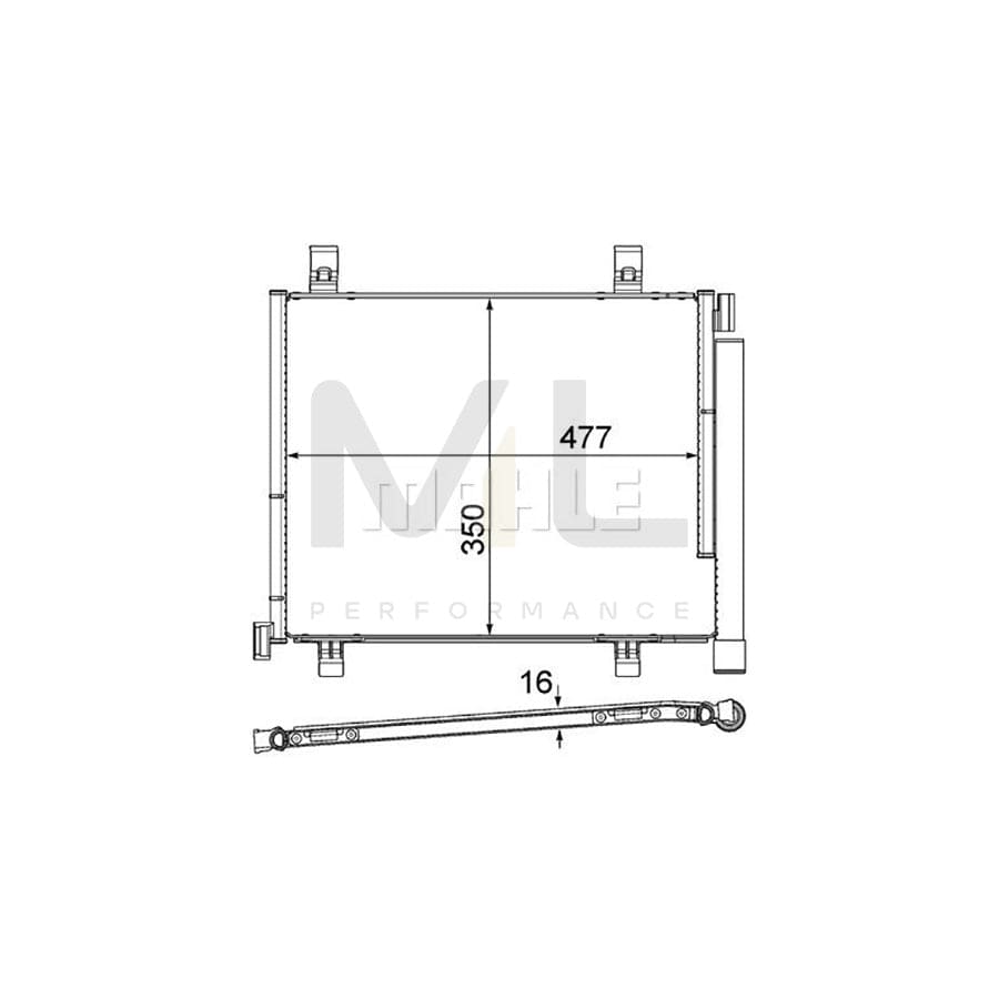 MAHLE ORIGINAL AC 747 000P Air conditioning condenser with dryer | ML Performance Car Parts