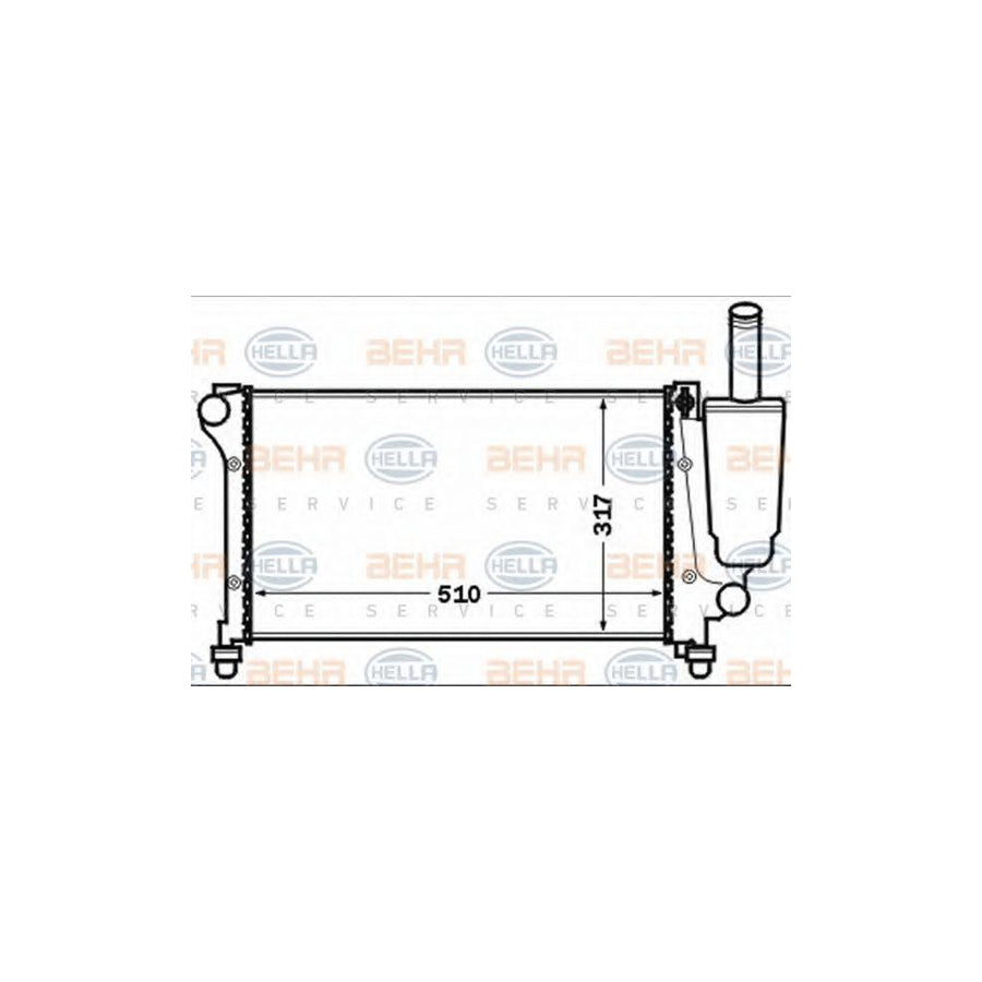 Hella 8MK 376 767-741 Engine Radiator For Fiat Panda II Hatchback (169)