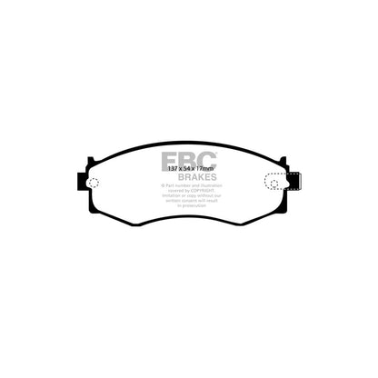 EBC PD01KF1089 Nissan Greenstuff Front Brake Pad & Plain Disc Kit  2 | ML Performance UK Car Parts