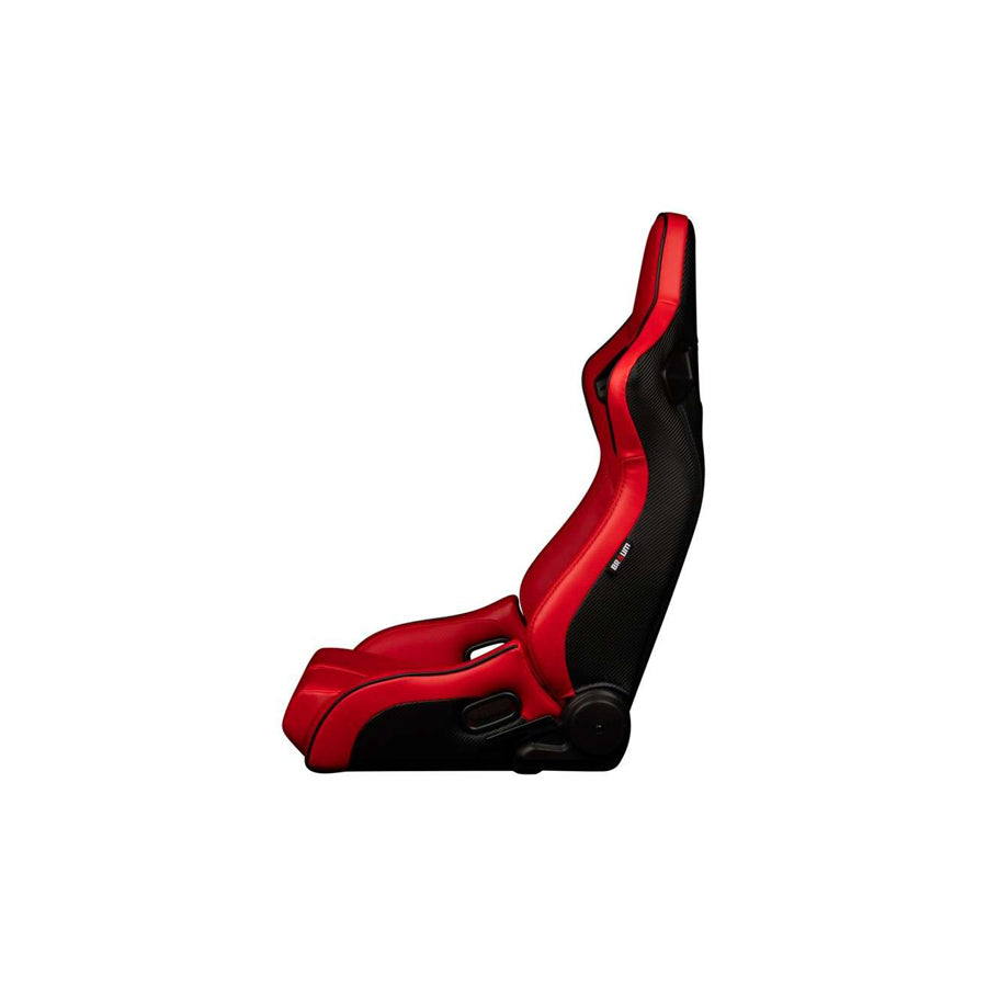 BRAUM Elite-R Series Racing Seats ( Red Leatherette - Black Piping ) – Pair