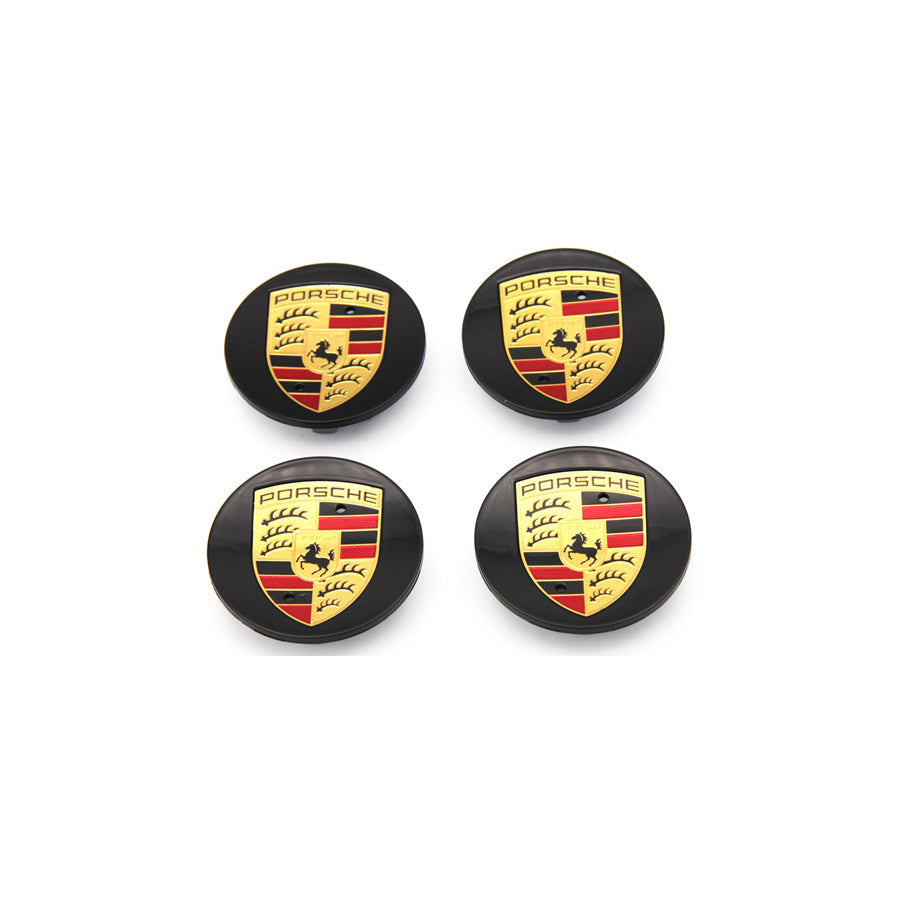 Genuine Porsche Wheel Caps With Coloured Crest For Porsche Macan (Set Of 4) | ML Performance UK Car Parts