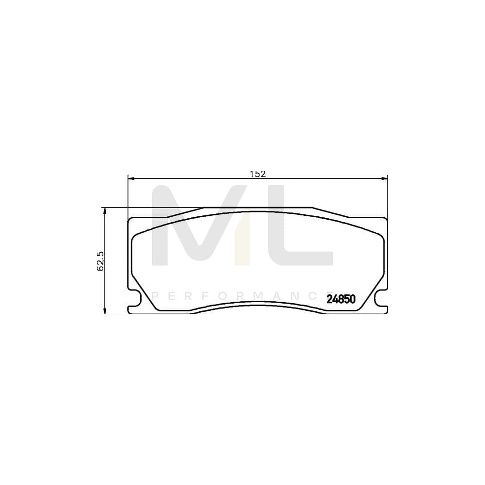 Hella 8DB 355 014-091 Brake Pad Set For Jaguar Xk Not Prepared For Wear Indicator | ML Performance Car Parts