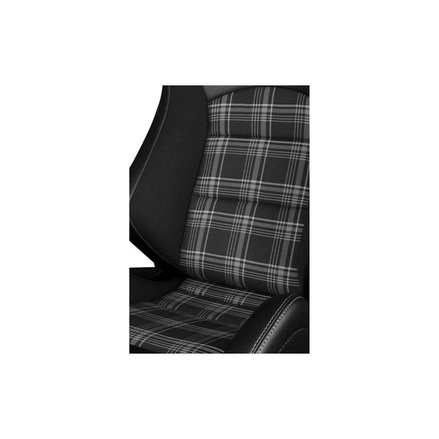 BRAUM Elite-S Series Racing Seats (Black & Grey Plaid) – Pair