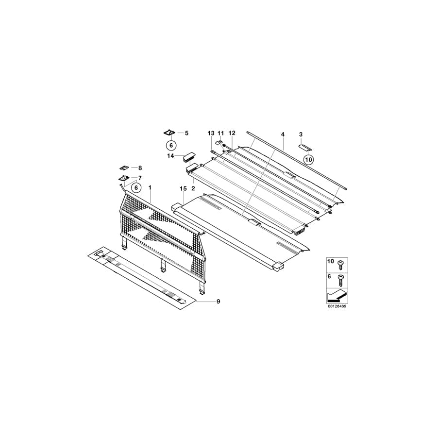 Genuine BMW 51477027255 E53 Roller Blind GRAU (Inc. X5) | ML Performance UK Car Parts