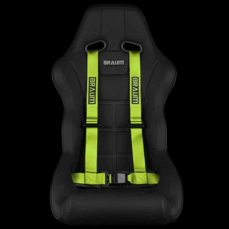 BRAUM 4 Pt - Racing Harness 2” Strap - Lime Green | ML Performance UK Car Parts